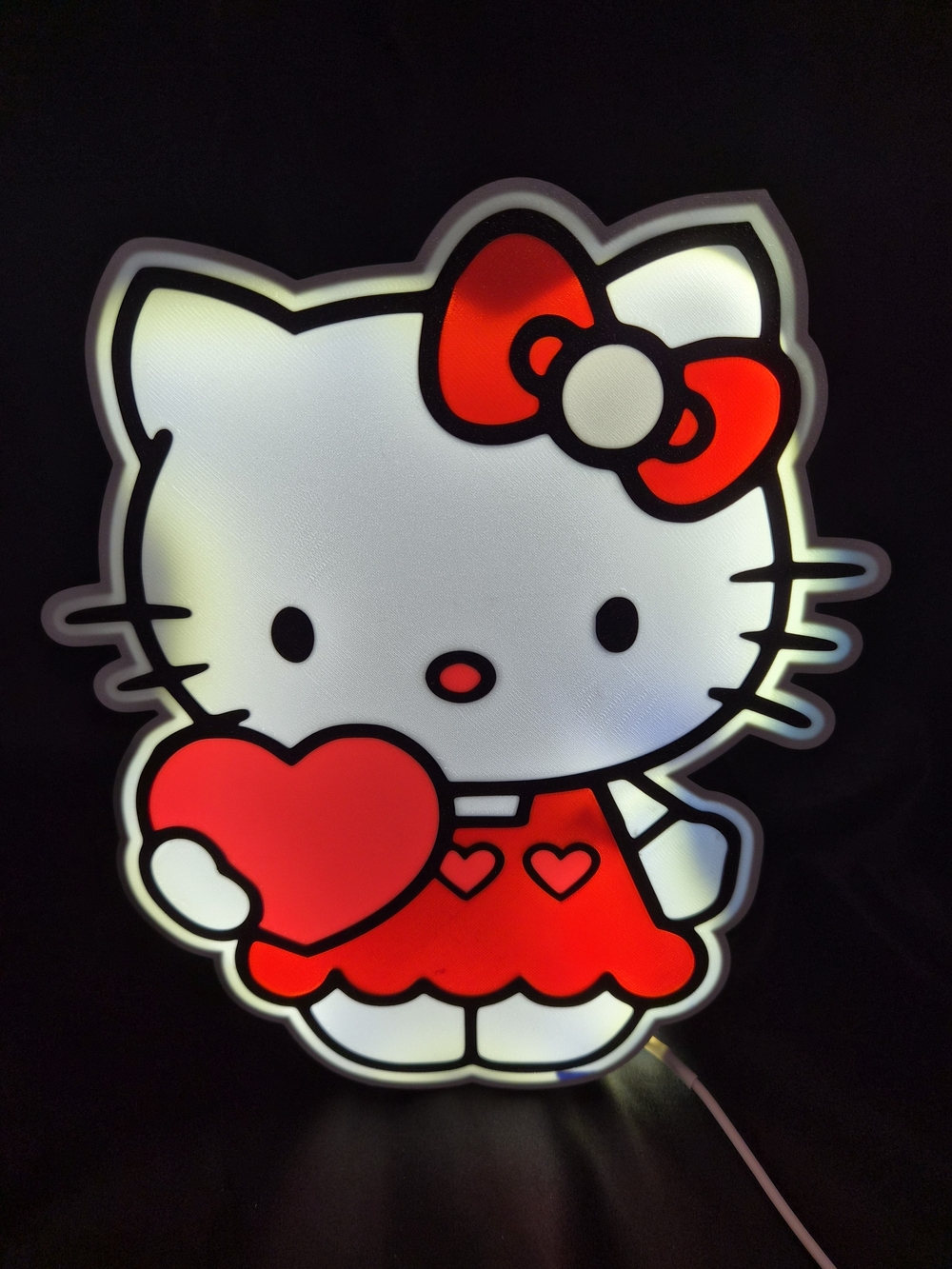 Hello Kitty Light-Up Sign in White & Red